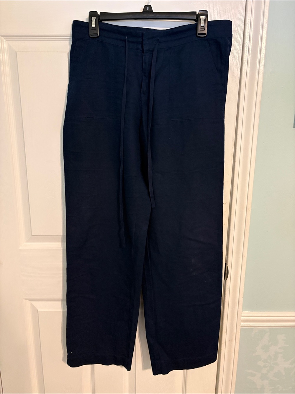 G.H. Bass & Co. Wide-Leg Drawstring Pants in Navy